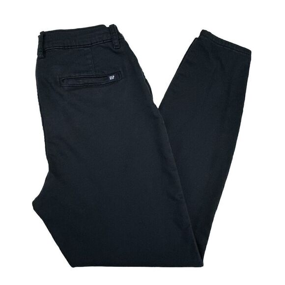 Gap Size 10 Stretch Skinny Ankle Black Taper Leg Dressy Casual Pants - Picture 1 of 10